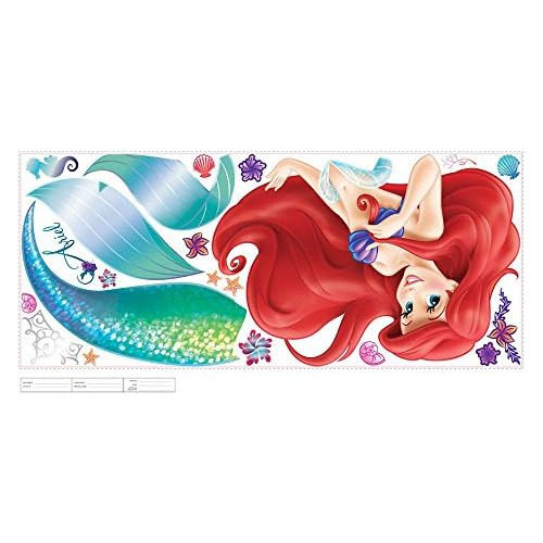 Rmk2360gm Sirenita Ariel Peel And Stick Adhesivos De Pa...