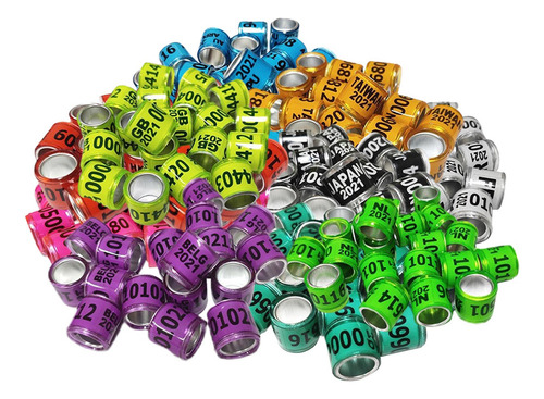 Anillos De Clip De Etiqueta Redonda Para Pie De Multicolor