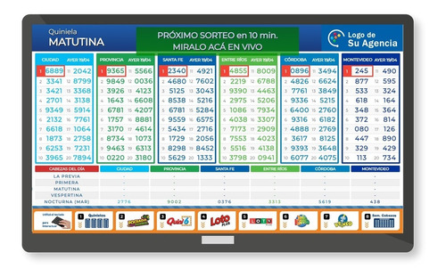 Sistema Interactivo En Vivo Cartel Agencia Quiniela Santa Fe
