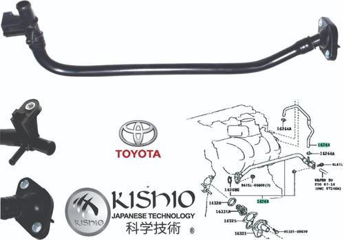 Tubo De Agua Superior Plástico Para Toyota Hiace 2.7l 04-18