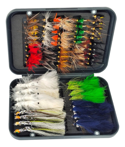 Kits De Cebos De Pesca Con Mosca Para Pesca Con 66 Piezas