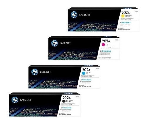 Toner Hp Kit X4 202a N-c-m-y Originales + Resma