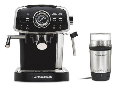 Combo Cafetera Hamilton Beach Barista Espresso + Molino