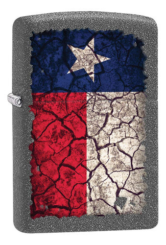 Zippo Encendedor: Bandera De Texas, Suelo Agrietado - Piedra