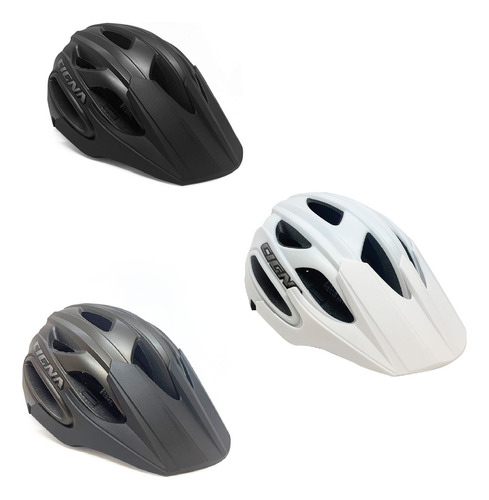 Casco Bicicleta C/visera Regulable Ventilación Color Blanco Talle M