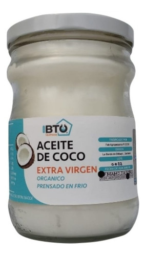 Aceite Coco Extravirgen, Organico, Prensado En Frio-  - 1 Kg