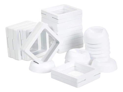 Caja Expositora De Monedas, Juego De 50 Soportes 3d Con Marc