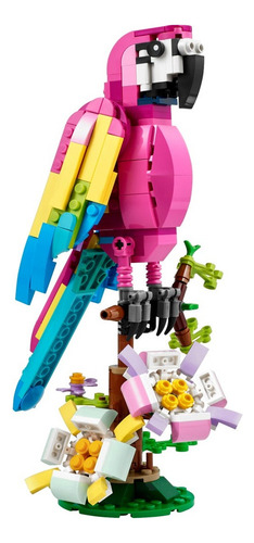 Lego Creator Loro Exótico Robot Dragon Flores Avion Auto Set 253 Creator 3 A 1