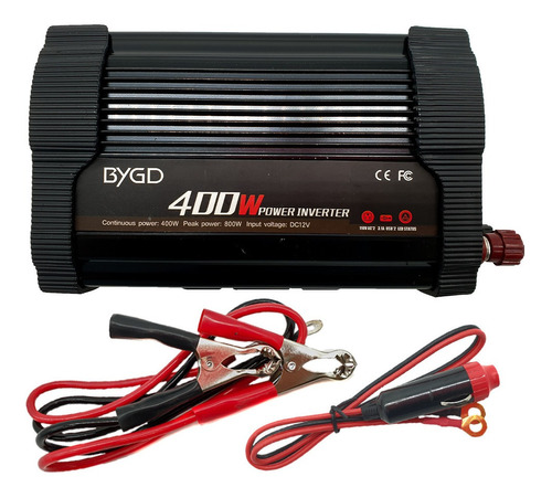 Inversor De Corriente 400w 12v A 110v Doble Enchufe Y Usb