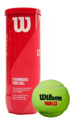 Pelotas De Padel X3 Wilson Tubo Pelotitas Paddle Performance