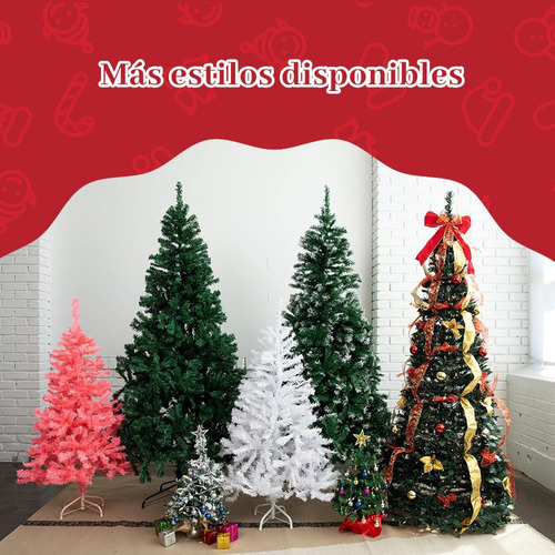 Árbol De Navidad 2.1M con 1200 Ramsa, Solnow® Pino Artificial, Con Soporte De Metal, Ideal Para Decoración Interior Y Exterior Color Verde Sol-n008