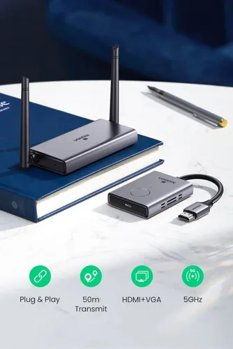 Spliter Transmisor Receptor Hdmi Wireless 50 Metros Ugreen