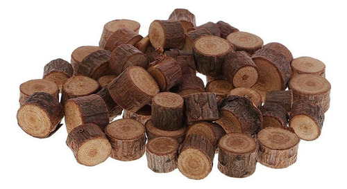 100 Peças Fatias De Tronco De Madeira Rústica Para Centro