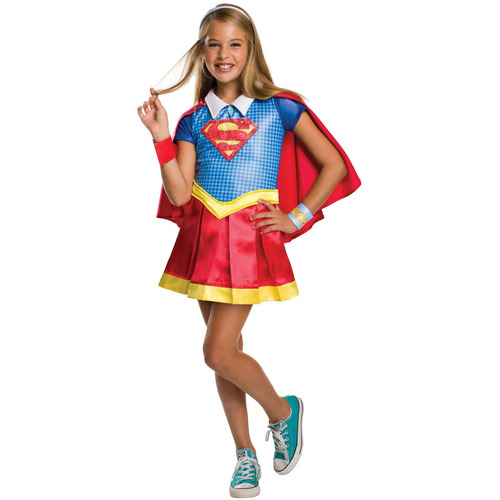 Disfraz Para Niña Superchica Talla Medium(8-10)- Halloween