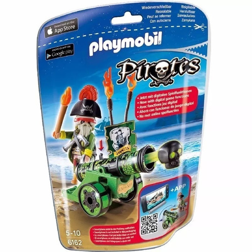 Playmobil Pirata Con Cañon Verde 6162 Intek