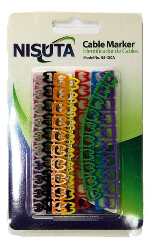 Kit X10 Identificador Cables Red Por Colores Numero 0-9 Nisu