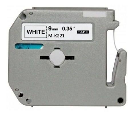 Imagem 6 de 9 de Fita Compativel P/ Rotulador Brother Pt-80 Pt-70 M-k221 9mm