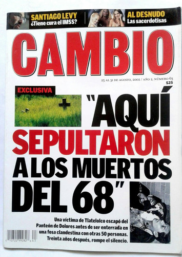 Revista Cambio Tlatelolco 68 Imss Fox Narco Cancer Theroux
