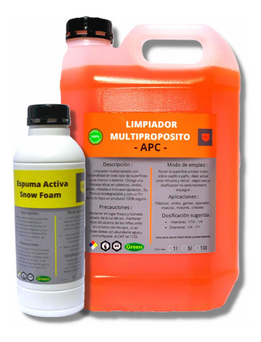 Apc Limpiador Multiproposito (concentrado) + Espuma Activa