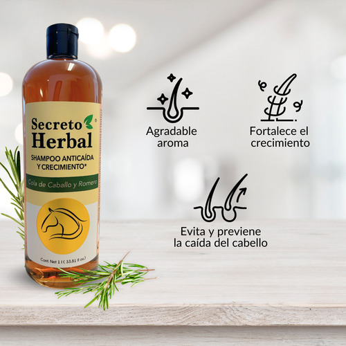 Shampoo Secreto Herbal Anticaída Con Cola De Caballo 1l
