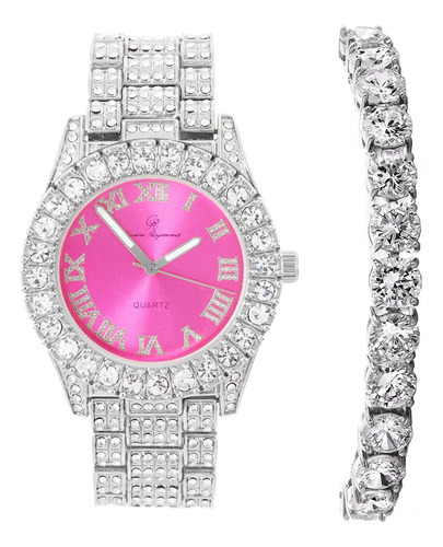 Charles Raymond Reloj De Mujer Con Bisel Big Rocks, Esfera D