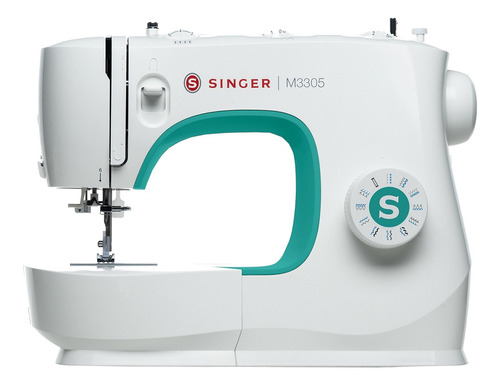 Máquina de coser recta Singer M3305 portable blanca y verde 110V - 125V
