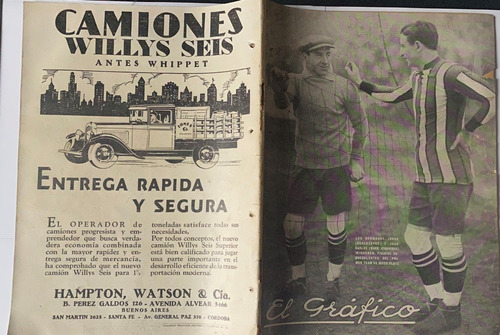 Revista Antigua El Gráfico, Nº 598, Fútbol, Octubre 1930