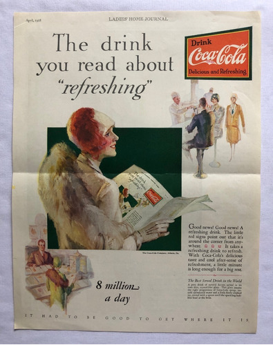 Coca Cola Publicidad De 1928 Color Ladies' Home Journal
