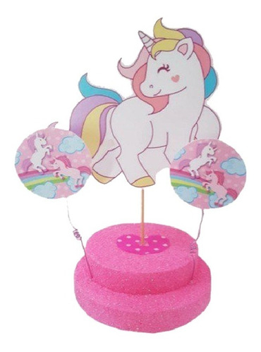 Adorno Para Torta Gibreado Unicornio