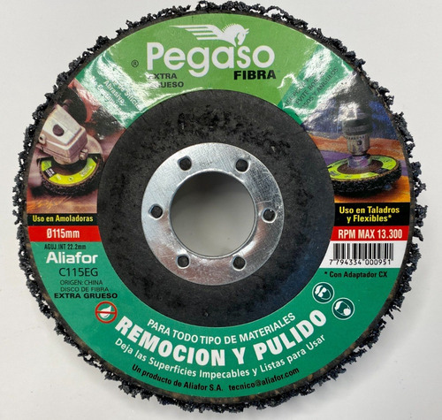 Disco Chaupint Pegaso Aliafor 115 Mm Pulir Fibra Abrasivo