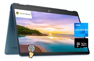 Chromebook 14 Hp X360, Hd, Pantalla Táctil 2 En 1, 4gb Ram