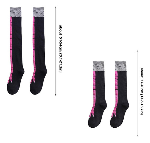 N. 2 Pares Calcetines Patas Altas Con Forma Pata Po