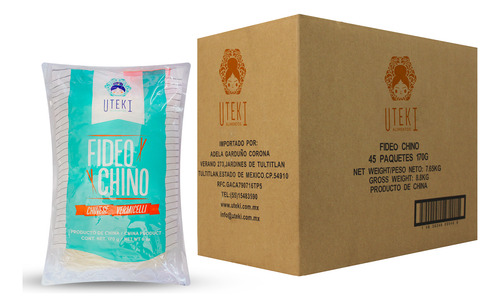 Fideo Chino 170 G X 45 Piezas Uteki Alimentos