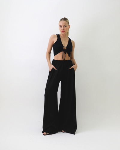 Maxi Palazo Pantalon De Lino