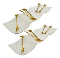 Comprar Plato Copetinero 3 Divisiones 6 Pinchos Picada Bazar X2