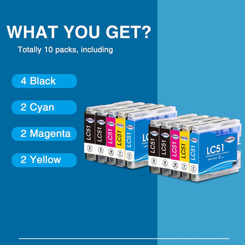 Paeolos Compatible Ink Cartridges Replacement For Brother Lc