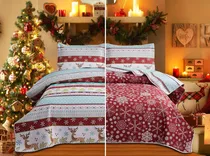 Comprar Juego De Ropa De Cama Navideña, Colcha Navideña Tamaño King.