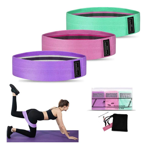 Bandas Elásticas X 3 Resistencias Fitnes Pilates Gym Yoga