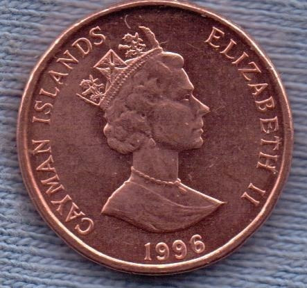 Imagen 2 de 3 de Islas Caiman 1 Cent 1996 * Zorzal Gran Caiman *