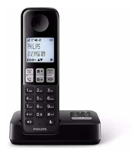 Telefono Inalambrico Philips D2351b/77 Negro Contestador