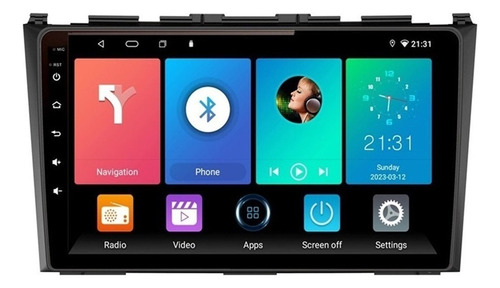Autoestéreo De 8 In Con Android 9.1 P/honda Crv 2008 - 2011