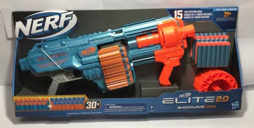 Lança Dardos Ner Elite Schockwave RD-15 Giratório para 15 Dardos E9531 -  Hasbro