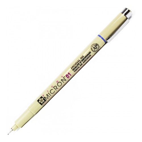 Caneta Pigma Micron Sakura 01 Tinta Azul Exterior Branco