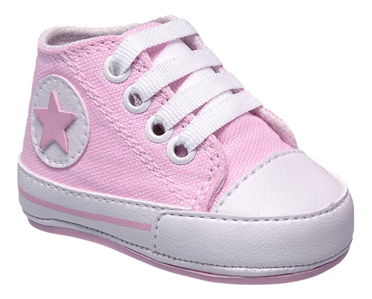 Sapato Bebê Menina Primeiros Passos Rosa Baby Cor | Parcelamento sem juros