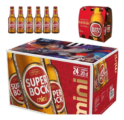 Cerveja Portuguesa Super Bock Importada Cx 24 Unidades