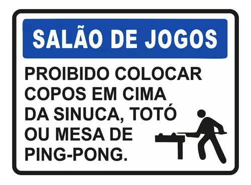 Placa Sinalização Regra Mesa Bilhar - Iplacas Sinalização