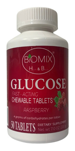 Glucosa De Acción Rápida Masticables Frasco Con 50 Tabletas