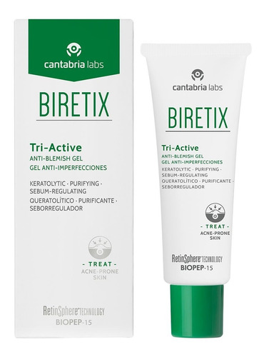 Biretix Tri Active Gel Anti Imperfecciones -cantabria- 50ml Tipo de piel Grasa