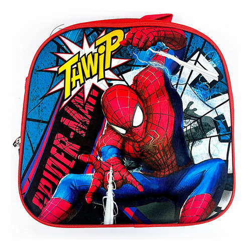 Mochila 3 En 1 Spider Lunchera Lapicera Escolar Esc Araña Hombre Araña