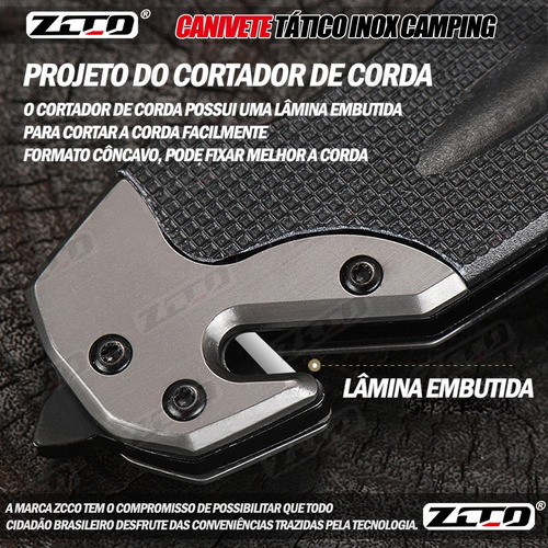 Faca Com Bainha Canivete Textura De Damasco Inox Tático Zcco